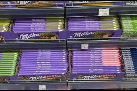 milka čokolada na policama